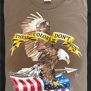 Brown Graphic Men's Shirt Size L